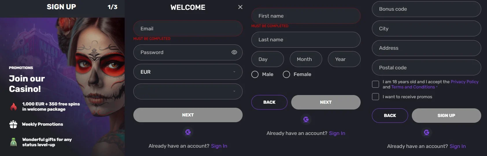 Voodoo Casino Registration