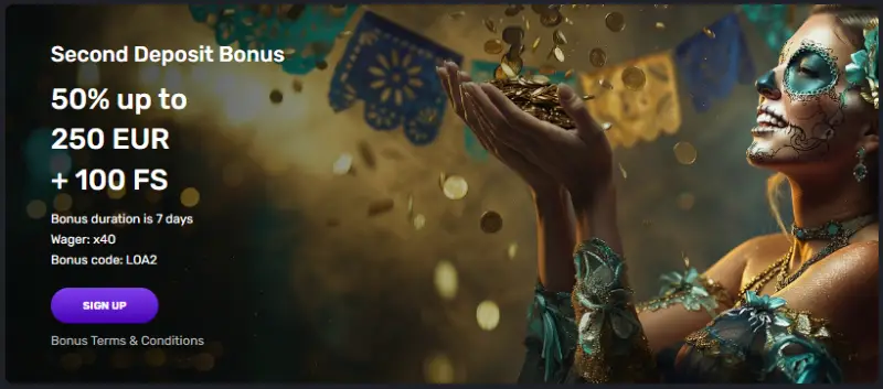 Second Deposit Bonus at Voodoo Casino